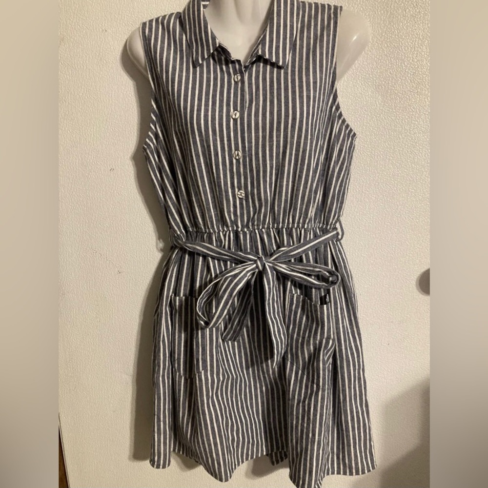 Ethereal S sleeveless shirt dress New